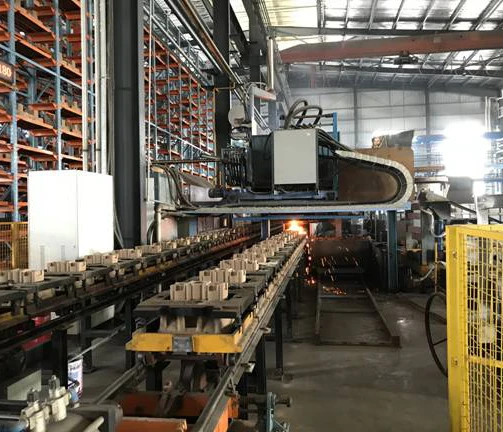 Cold core shell molding production line