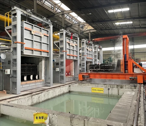 Gas tunnel furnace heat treatment production line